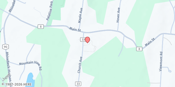 Map showing Germantown Community Cupboard at 20 Church Ave., Germantown, NY