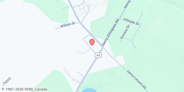 Map showing Free Methodist Church-Gerry at 4500 Church St, Gerry, NY