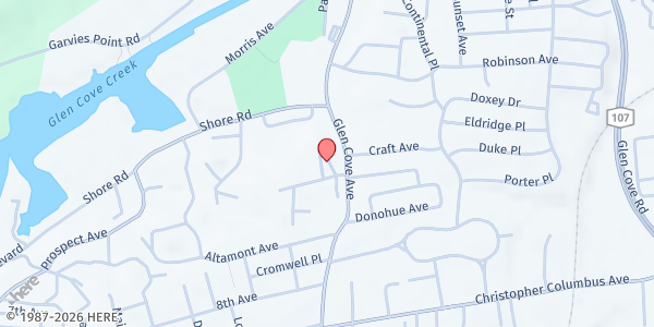 Map showing E.O.C. - Glen Cove at 140 Glen Cove Ave., Glen Cove, NY