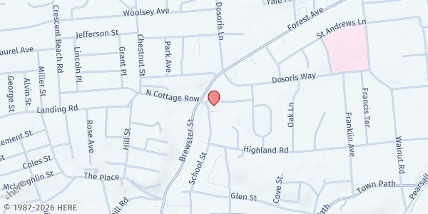 Map showing Nassau County Dept of Health - Glen Cove WIC Office at 110 School St, Glen Cove, NY