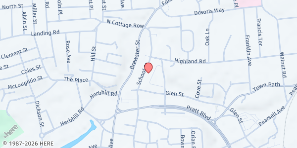 Map showing Nosh Delivers Inc - Glen Cove at 32 School Street, Glen Cove, NY