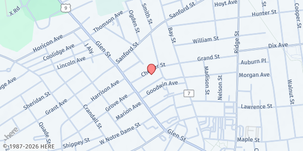 Map showing ALLIANCE FOR POSITIVE HEALTH: HUDSON FALLS at 13 Chester St., Glens Falls, NY