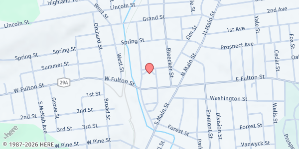 Map showing Fulmont - Gloversville Food Pantry at 53 Church St, Gloversville, NY