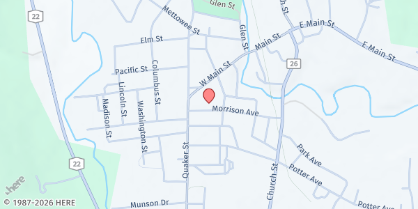 Map showing Granville Area Food Pantry and Community Services at 3 Morrison Ave, Granville, NY