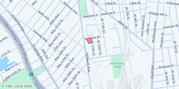 Map showing OTSAR Family Service - Gravesend at 2324 West 13th Street, Gravesend, NY