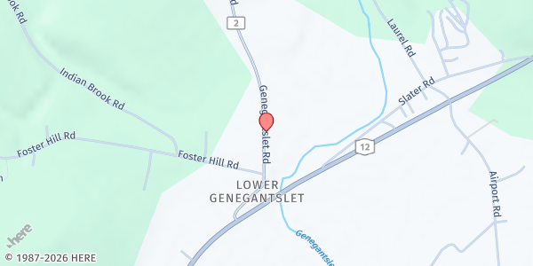 Map showing Greene Area Churches at 109 County Route 2, Greene, NY