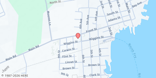 Map showing North Fork Parish Outreach - Greenport at 523 Front Street, Greenport, NY