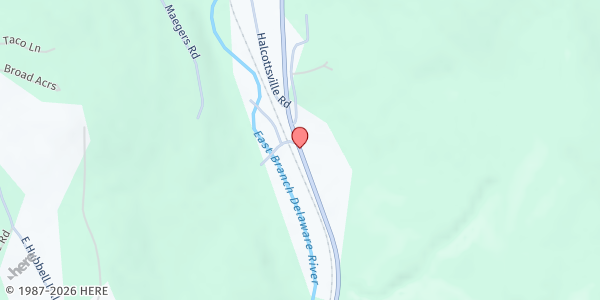 Map showing Round Barn of Halcottville at 46676 State Highway 30, Halcottville, NY