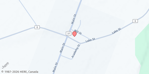 Map showing Hammond Food Pantry at 300 Lake Street, Hammond, NY