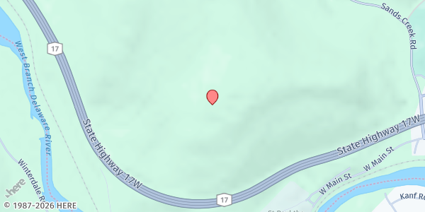 Map showing Our Daily Bread Food Pantry at 6288 Old County Highway 17, Hancock, NY