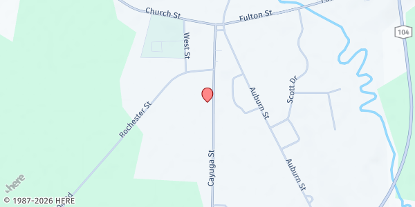 Map showing Hannibal Resource Center Food Pantry at 923 Cayuga Street, Hannibal, NY