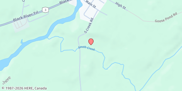 Map showing Harrisville Food Pantry at 14206 South Creek Road, Harrisville, NY