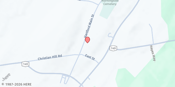 Map showing Hartford Yoked Parish at 56 Hartford Main St, Hartford, NY