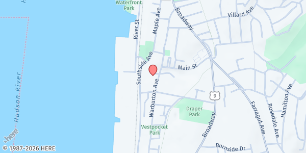 Map showing Hastings Winter Farmers' Market at 131 Southside Ave, Hastings on Hudson, NY