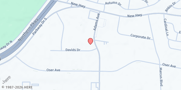 Map showing LI Cares - Mobile - Suffolk Distribution Site at 10 Davids Drive, Hauppauge, NY