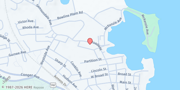 Map showing St. Peter's Food Pantry at 115 Broadway, Haverstraw, NY