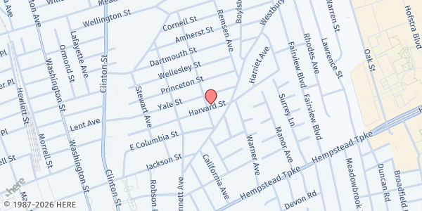 Map showing My Father's House at 177 Harvard Street, Hempstead, NY