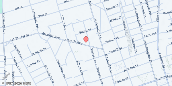Map showing The Salvation Army - Hempstead at 65 Atlantic Ave., Hempstead, NY