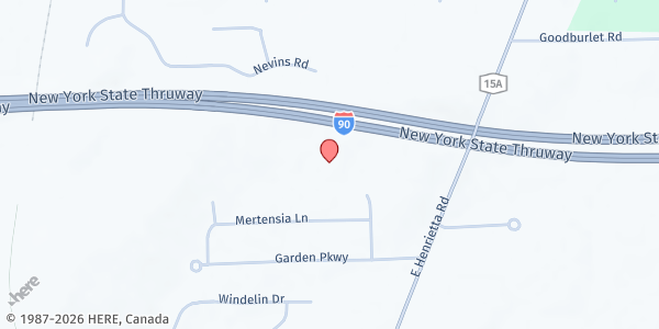 Map showing ESLC - Rockwood Center at 3833 E Henrietta Road, Henrietta, NY