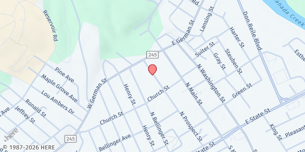 Map showing The Salvation Army of Herkimer Soup Kitchen at 431 N. Prospect Street, Herkimer, NY