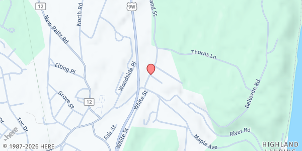 Map showing Ascension Holy Trinity Food Pantry at 21-23 Lower Grand Street, Highland, NY