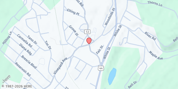 Map showing Ascension Holy Trinity Food Pantry at 21-23 Lower Grand Street, Highland, NY