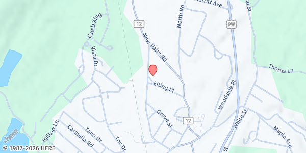 Map showing St. Augustine Parish Food Pantry at 35 Philips Avenue, Highland, NY