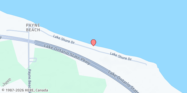 Map showing Our Mothers of Sorrows Food Pantry at 332 Lakeshore Drive, Hilton, NY