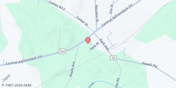 Map showing Foothills Rural Community Ministry Food Pantry at 7835 Church Street, Holland Patent, NY