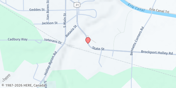 Map showing Lori's Market Basket Farm Stand at 51 State Street, Holley, NY