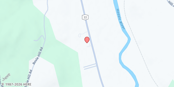 Map showing Hoosick Falls Senior Service Center at 21299 NY Highway 22, Hoosick Falls, NY