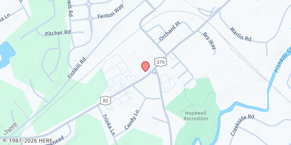 Map showing St. Columba Church at 835 Route 82, Hopewell Junction, NY