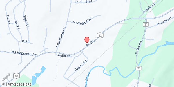 Map showing Vineyard Community Church at 609 Route 82, Hopewell Junction, NY
