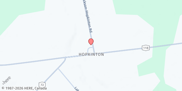 Map showing Hopkinton Food Pantry at 15 Church Street, Hopkinton, NY