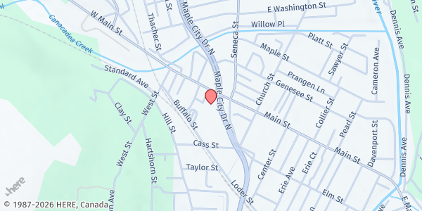 Map showing C.C. Steuben/ Turning Point-Hornell at 12 Allen St, Hornell, NY