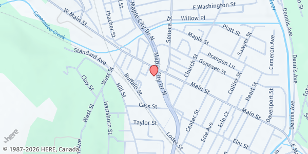 Map showing Turning Point Hornell at 12 Allen St, Hornell, NY