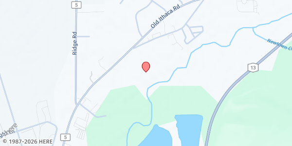 Map showing Matthew 25 Ministry at 16 Level Acre Drive, Horseheads, NY