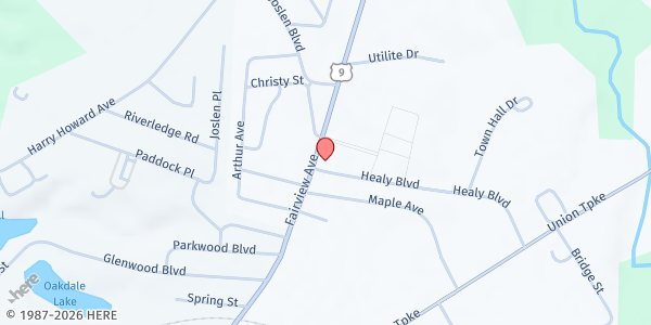 Map showing Alliance for Positive Health-Hudson at 160 Fairview Ave., Suite 910, Hudson, NY