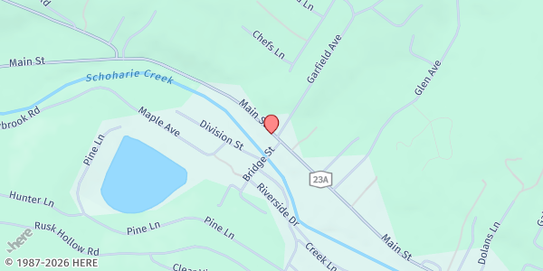 Map showing Community Fridge of Hunter at 7991 Main Street, Hunter, NY