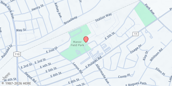 Map showing Community Food Council at 90 East 5th Street, Huntington Station, NY