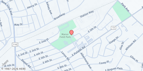 Map showing Community Food Council at 90 East Fifth St., Huntington Station, NY