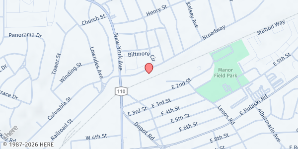 Map showing Community Food Council DBA The Huntington FP at 60 Broadway, Huntington Station, NY