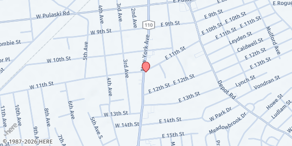 Map showing Greenlawn WIC at 1572 New York Ave, Huntington Station, NY