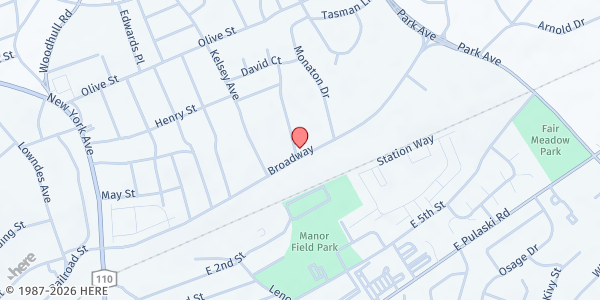 Map showing Helping Hand Rescue Mission - Huntington Station at 60 Broadway, Huntington Station, NY