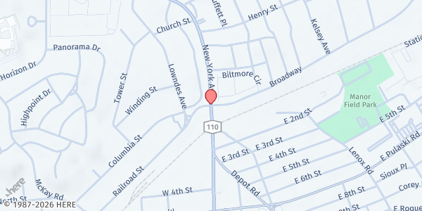 Map showing Life Line Food Pantry at 1700 New York Avenue, Huntington Station, NY