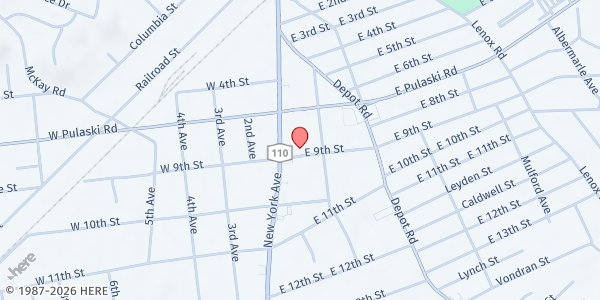 Map showing St. Hugh Of Lincoln at 21 E. Ninth Street, Huntington Station, NY