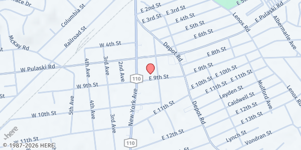 Map showing St. Hugh Of Lincoln Parish Outreach at 21 West 9th St, Huntington Station, NY