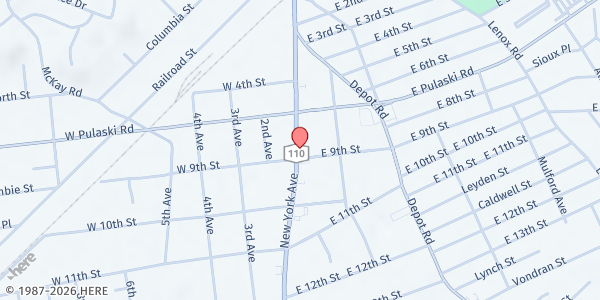 Map showing St. Hugh of Lincoln Parish Outreach at 21 E 9th St, Huntington Station, NY