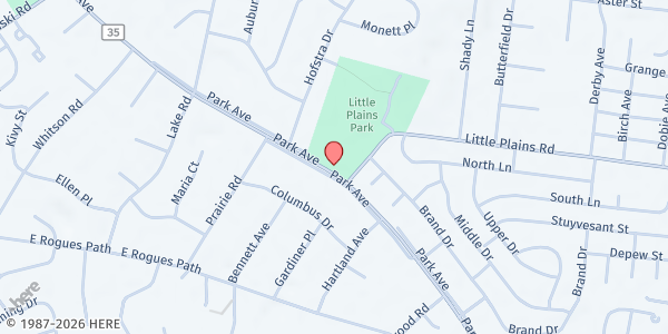 Map showing John Gardiner Farm Stand at 900 Park Avenue, Huntington, NY