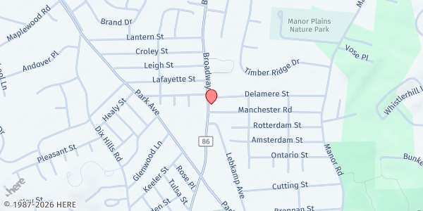 Map showing Joshua Cathedral at 376 Broadway Greenlawn, Huntington, NY